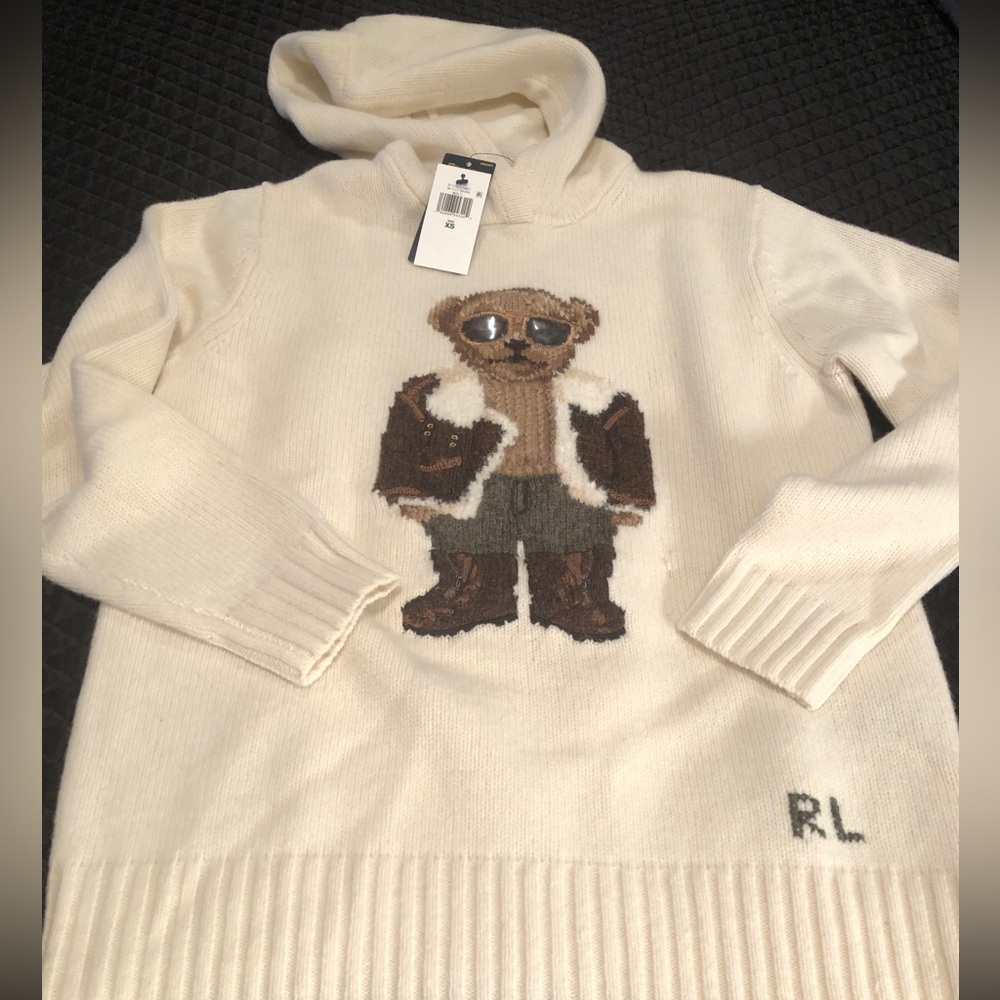 Ralph Lauren Classic Bear sweater hoodie - NWT